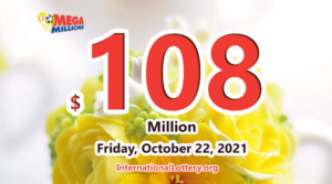 2021年10月19日的Mega Millions结果 – 奖池为1.08亿美元。