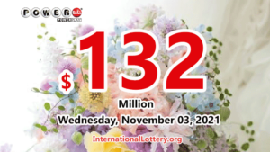 2021年11月1日的Powerball结果 – 132百万美元的奖金在等待拥有者。